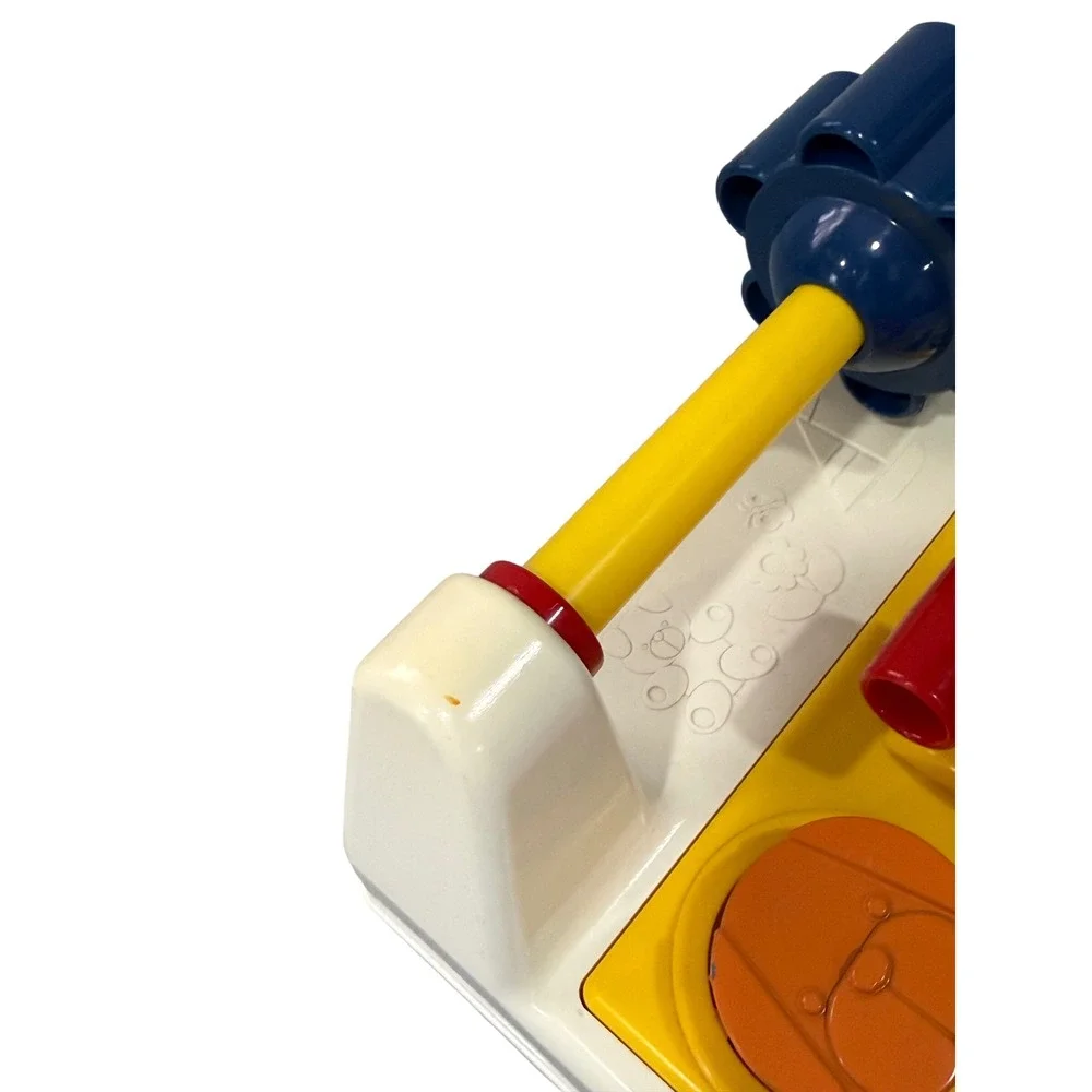Vintage Kawada Activity Center Sensory Toy Made in Japan Primary Colors Bell
